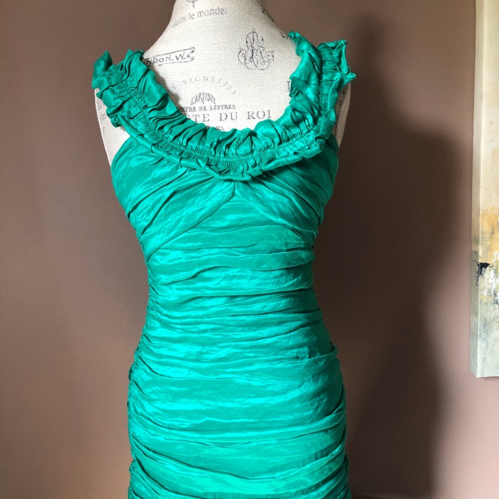 BCBG Maxazria green dress 6